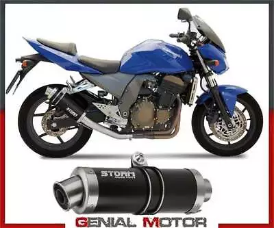 Exhaust Muffler Storm By Mivv Gp Steel Black KAWASAKI Z 750 2004 > 2006 • $203.78